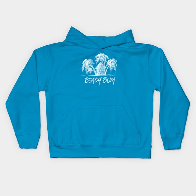 Beach Bum Kids Hoodie by eBrushDesign